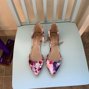 Ballet flats with ankle strap